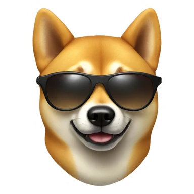 Shiba Inu dog wearing sunglasses sticker