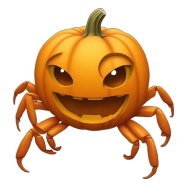 pumpkin with crab carving sticker