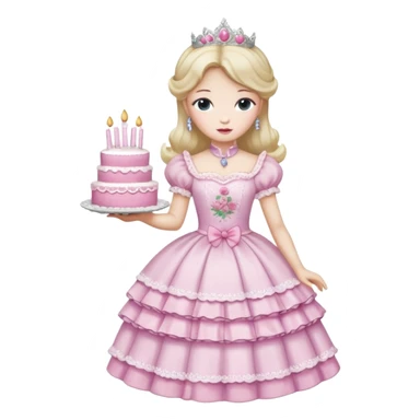 pink cakechina princess sticker