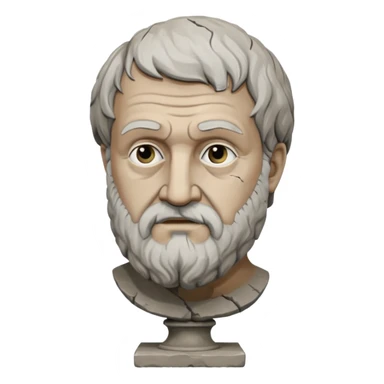 stone bust of Aristotle sticker