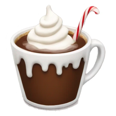 Hot choclate in a christmas cup sticker
