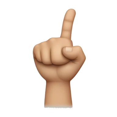 The pointer and middle finger of each hand fitting together like two pairs of scissors sticker