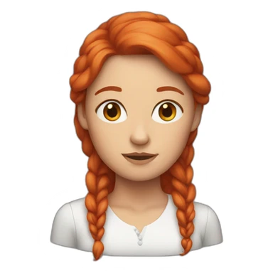 carrie red head sticker