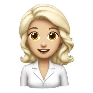 white beauty girl announcer sticker