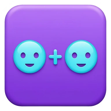 Purple and Cian icon TikTok sticker