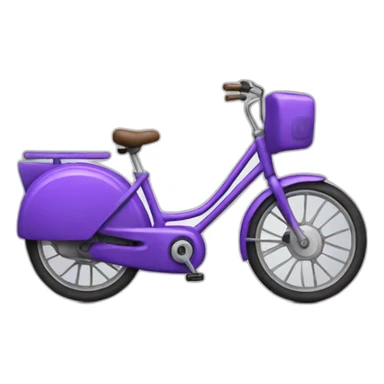 a purple delivery bike sticker
