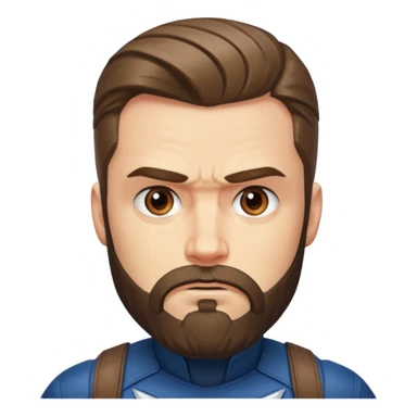 captain america bearded sticker