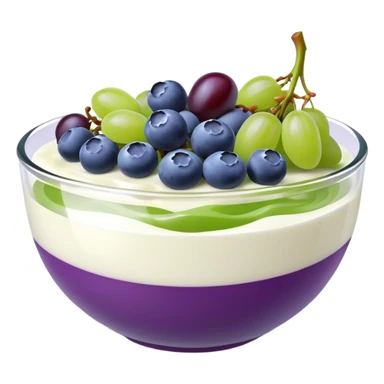 yoghurt bowl with grapes and blueberries sticker