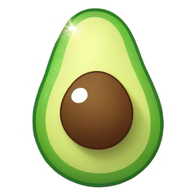 100% hot pink to light pink avocado with glitter  sticker