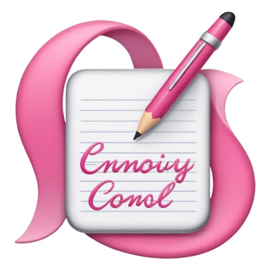 writing pink girly sticker