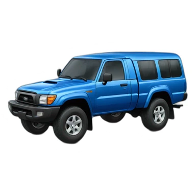Toyota landcuiser Hzj 78 blue color 2002 edition  sticker