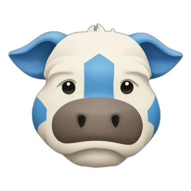 appa from the last Airbender with blue arrow sticker