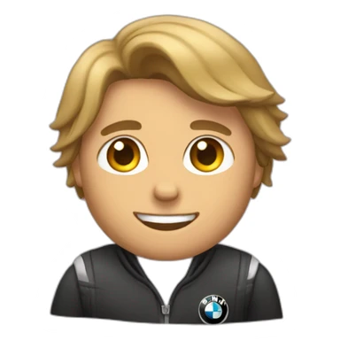 My finish boyfriend sitting in a bmw car sticker