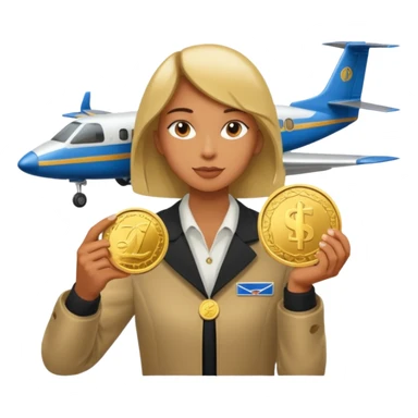 coin  monet avia aircraft sticker