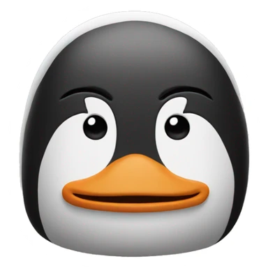 A cute penguin made of clay smiling  sticker