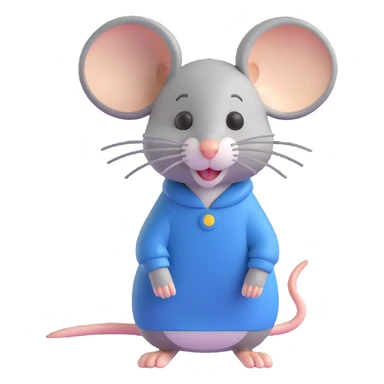 female mouse with very short gray-blond hair sticker