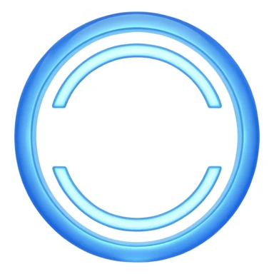 circular blue halo 3d oval sticker