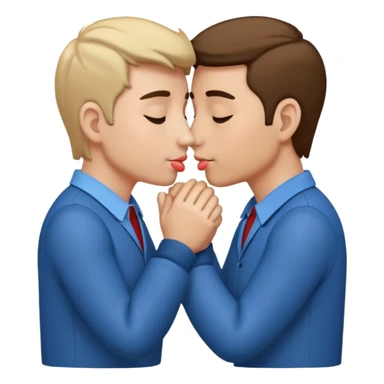make 2 seductive men kissing and holding hands sticker