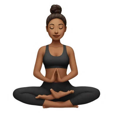 mujer con el cabello roja y piel blanca haciendo yoga con ropa negra sticker