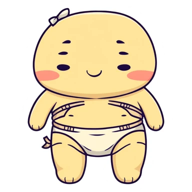 A cute cartoon stomach being repaired with a bandage and healing sticker