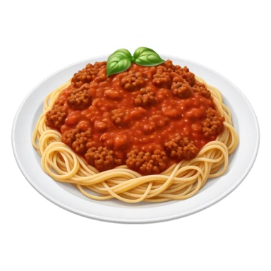 Spaghetti Bolognese on a plate,fine pieces  sticker