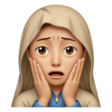 Dramatically sad person begging the sky sticker