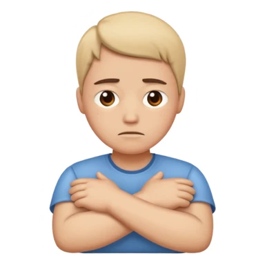 Sad folded arms sticker