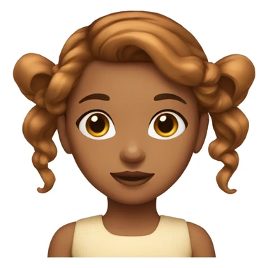 girl with honey-colored brown hair with bow and makeup sticker