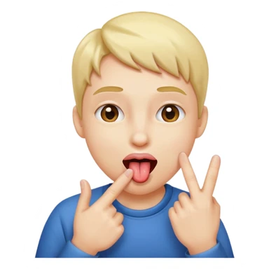 Person pinching there fingers with there tongue out sticker