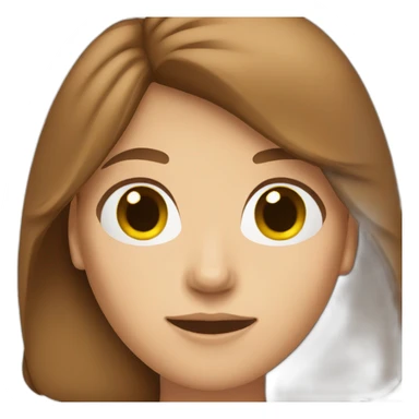 caucasian brown-haired woman sticker