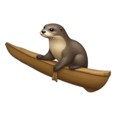 Loutre avec une palourde sticker