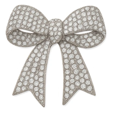 Rhinestone bow , remove background sticker