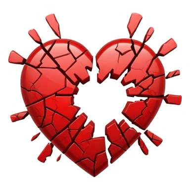 shattered heart sticker