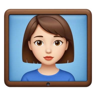 Chica güera,pelo corto,pelo castaño y dando un beso ala pantalla  sticker