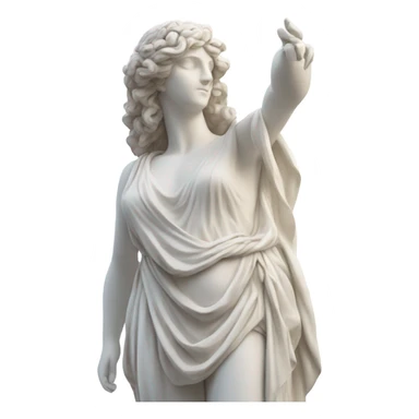 Full body White Greek goddess statue sticker
