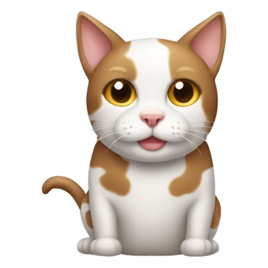 A cat with a cow body sticker