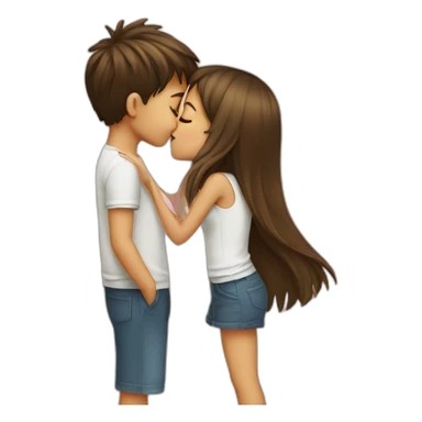 Boy kiss girl  sticker