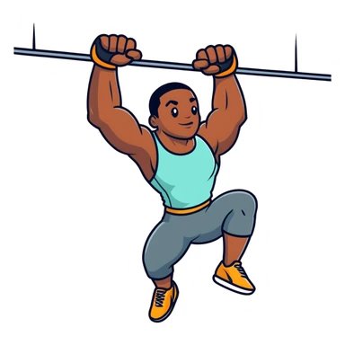 African American man climbing a wall sticker