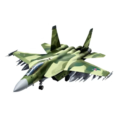 SU-35 Jet - Sukhoi (Model Year: 2020) (Iconic colour: Camouflage green) sticker