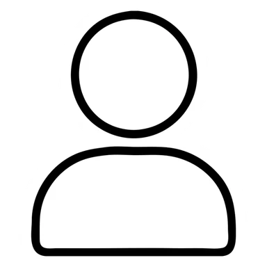 outlined icon of a client or customer, no fill sticker
