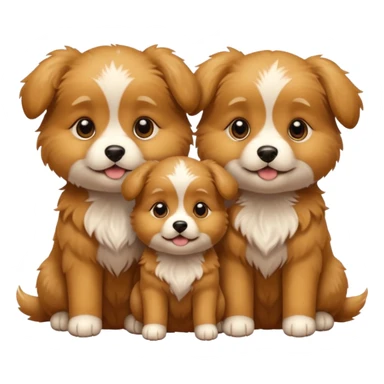 3 puppies sticker