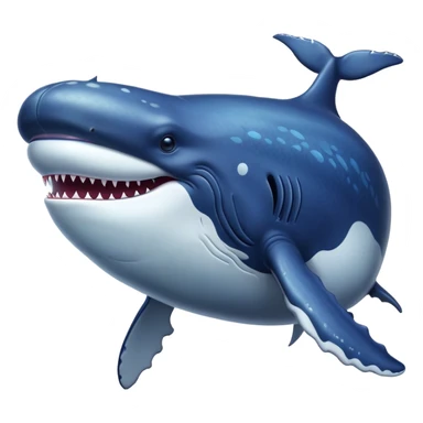 big humpback whale monster sticker