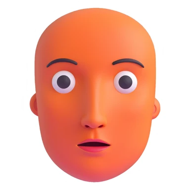 head without eyes, nose or mouth sticker