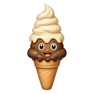 Poop on a cone sticker