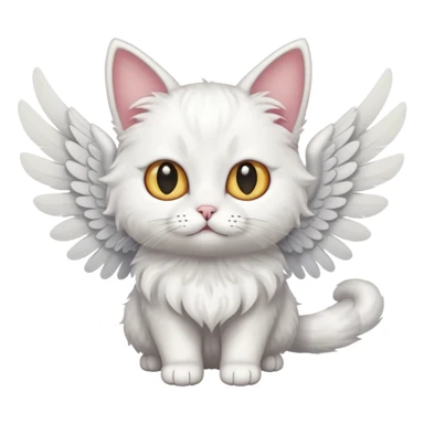 a cat with wings sticker