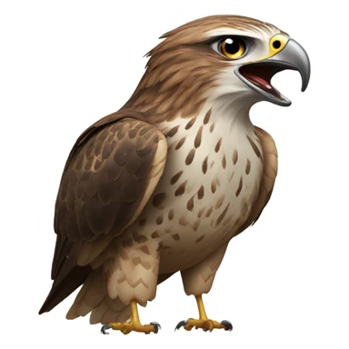 a hawk spitting sticker