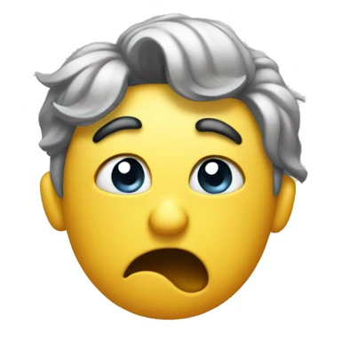 sweating confused questioning smiley pointing at self sticker