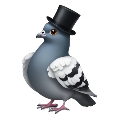 pigeon in tuxedo and top hat sticker