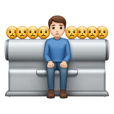 Waiting in long line  sticker