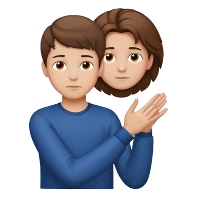 Like the left hand in horizontal and one hand bows with respect boy sticker